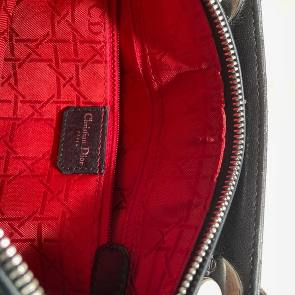 CHRISTIAN DIOR Black Medium Cannage Lady Dior Bag - Picture 8 of 15